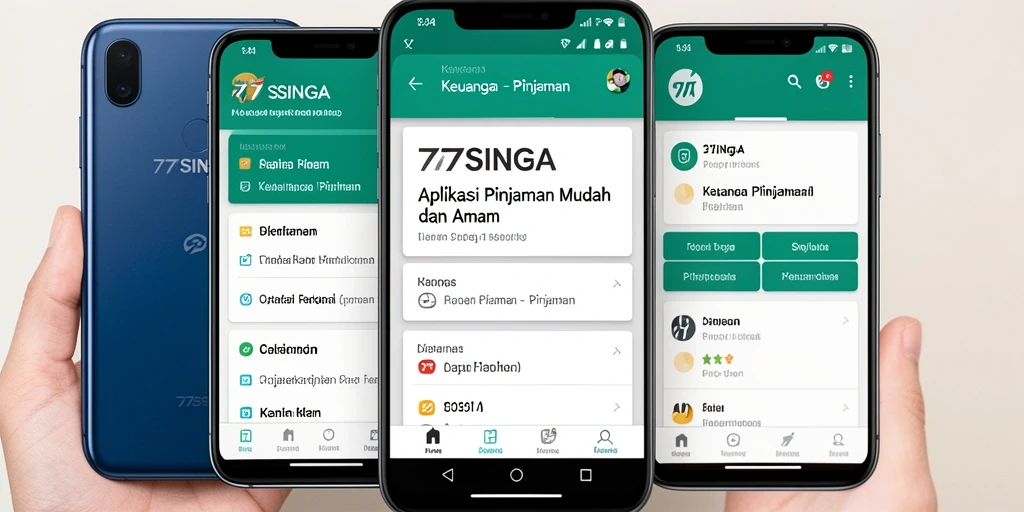 Antarmuka pengguna aplikasi 77SINGA yang intuitif dan mudah digunakan.
