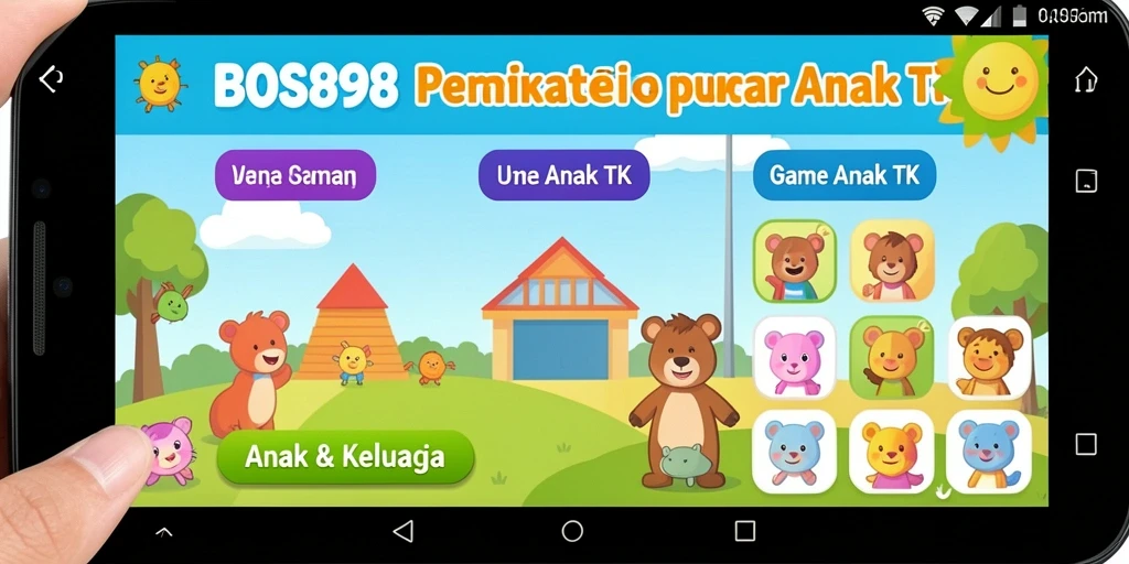 Antarmuka pengguna BOS898 yang menyenangkan dan interaktif untuk anak-anak.