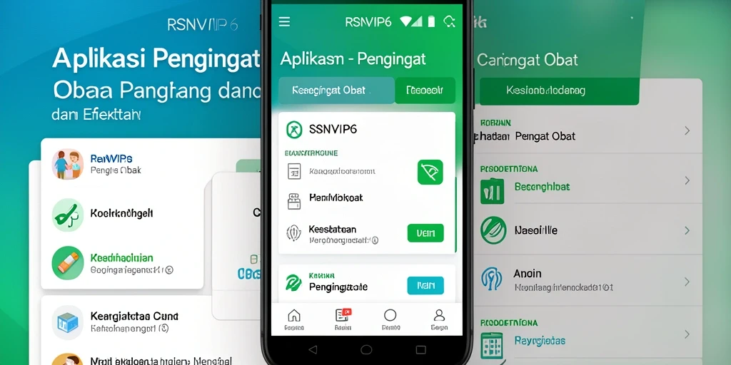 Tampilan antarmuka user-friendly aplikasi Pengingat Obat RSNVIP6.