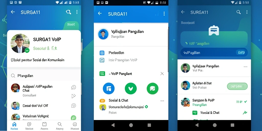 Antarmuka aplikasi SURGA11 saat melakukan panggilan VoIP.